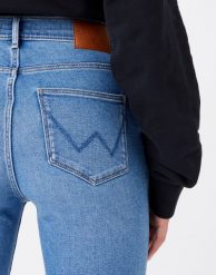 WRANGLER HIGH RISE SKINNY DAMSKIE SPODNIE JEANSOWE JEANSY RIVER W27H4741G 112145956. Jeansy damskie Wrangler. Za 239.99 zł.