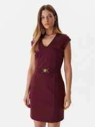 Guess Sukienka koktajlowa W5BK21 KCMU2 Czerwony Slim Fit. Czerwone sukienki damskie Guess, s, z aplikacjami, z syntetyku, wizytowe, bez kołnierzyka, bez ramiączek. Za 429.99 zł.