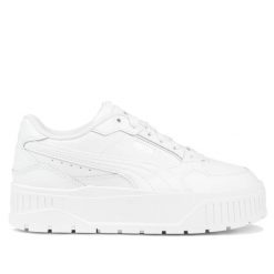 Buty damskie sportowe Puma KARMEN II IDOL. Białe buty sportowe na co dzień damskie Puma, bez wzorów, trekkingowe. W wyprzedaży za 259.00 zł.
