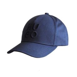 Czapka z daszkiem bejsbolówka Hugo Boss Jude-Stacked Granatowa - 50533409-405. Niebieskie czapki z daszkiem damskie Boss, bez wzorów. Za 228.85 zł.