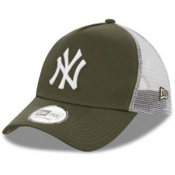 Czapka Trucker New Era MLB New York Yankees. Zielone czapki z daszkiem damskie New Era, bez wzorów, z bawełny. Za 177.50 zł.