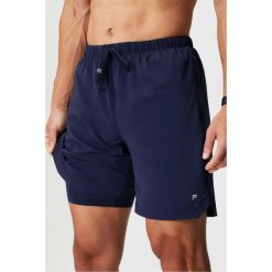Krótki podwójny Fabletics The One 7". Niebieskie szorty sportowe męskie FABLETICS, xl, z materiału, na fitness i siłownię. Za 306.70 zł.
