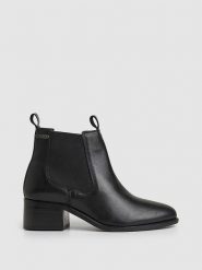 Pepe Jeans FOOTWEAR Skórzane sztyblety "Bonnie Wish" w kolorze czarnym rozmiar: 38. Czarne botki damskie Pepe Jeans FOOTWEAR, z jeansu, sportowe, bez obcasa, bez zapięcia. Za 297.97 zł.