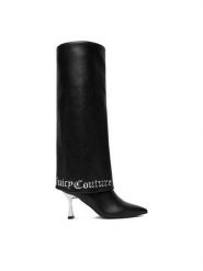Juicy Couture Kozaki EO-R24SS94663 Czarny. Czarne kozaki damskie Juicy Couture, z materiału, bez obcasa, na szpilce. Za 499.99 zł.