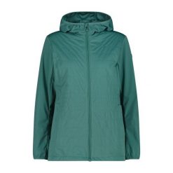 Kurtka damska turystyczna CMP 35Z5476. Zielone kurtki damskie CMP, l, bez wzorów, z softshellu, z kapturem. Za 475.55 zł.
