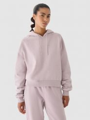 4F Bluza dresowa z kapturem damska 4F x Anna Lewandowska - beżowa S. Brązowe bluzy z kapturem damskie 4f, s, z bawełny. W wyprzedaży za 119.99 zł.