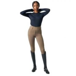 Damskie legginsy jeździeckie o średniej przyczepności PS of Sweden Katja. Brązowe legginsy damskie PS OF SWEDEN, l, bez wzorów. Za 337.50 zł.