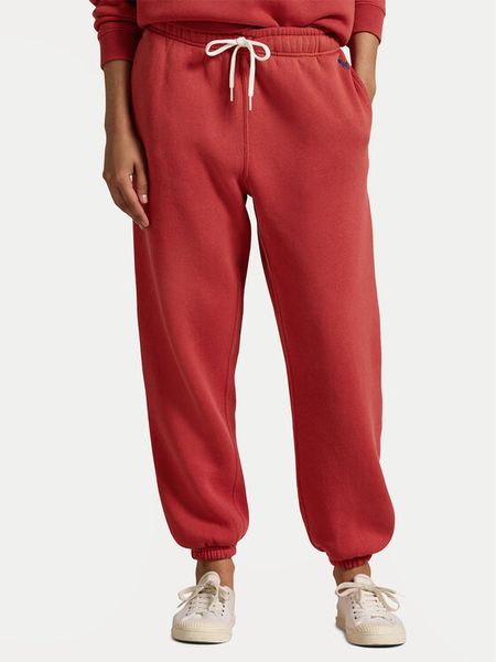 Polo Ralph Lauren Spodnie dresowe 211943009 Czerwony Regular Fit. Czerwone spodnie dresowe damskie Polo Ralph Lauren, xxl, bez wzorów, z bawełny. Za 619.99 zł.