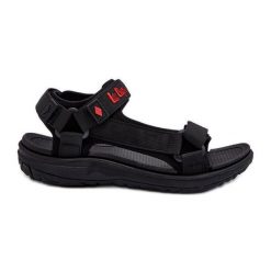 Damskie Sandały Lee Cooper LCW-24-34-2615 Czarne. Czarne sandały damskie bez wzorów, bez obcasa. Za 150.01 zł.