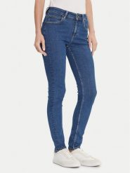 Lee Jeansy Scarlett 112363594 Niebieski Skinny Fit. Niebieskie jeansy damskie Lee. Za 399.99 zł.