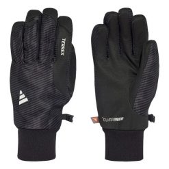 RĘKAWICZKI TERREX PRIMEKNIT DO NOSZENIA POD MANKIETEM. Białe rękawiczki damskie Adidas, na zimę, bez wzorów, z elastanu. Za 649.00 zł.