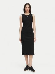 Calvin Klein Jeans Sukienka codzienna LV047G209G Czarny Slim Fit. Czarne sukienki damskie Calvin Klein Jeans, na co dzień, m, bez wzorów, z bawełny, bez kołnierzyka, bez ramiączek, proste. Za 329.99 zł.