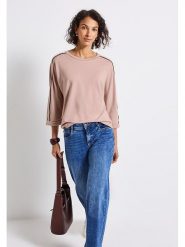 Street One Koszulka w kolorze jasnoróżowym rozmiar: 38. Różowe bluzki damskie Street One, bez wzorów, z bawełny, street, bez kołnierzyka, bez ramiączek. Za 95.69 zł.