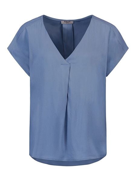 Sublevel Bluzka w kolorze niebieskim rozmiar: XL. Niebieskie bluzki damskie Sublevel, s, bez wzorów, z wiskozy, klasyczne, bez kołnierzyka, bez ramiączek. Za 78.47 zł.