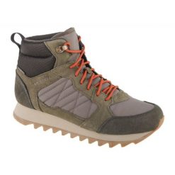 Buty Merrell Alpine Sneaker Mid Plr Wp 2 J004291 zielone. Zielone buty trekkingowe męskie z gumy, bez zapięcia. Za 639.93 zł.