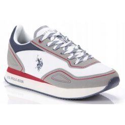 Buty sportowe dla mężczyzn U.S. Polo Assn. Białe buty sportowe na co dzień męskie U.S. Polo Assn., bez zapięcia. Za 199.99 zł.
