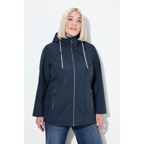 Damskie Kurtka softshell HYPRAR hydrofobowa kieszenie na zamek. Niebieskie kurtki damskie Ulla Popken, plus size, bez wzorów, z elastanu, bez kaptura. Za 479.99 zł.