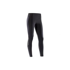 Legginsy fitness cardio 900 damskie. Czarne legginsy damskie DOMYOS, l, bez wzorów, z elastanu, na fitness i siłownię. W wyprzedaży za 44.99 zł.