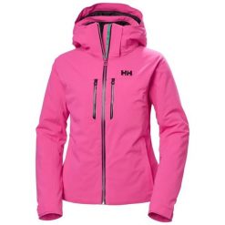 Damska kurtka narciarska Helly Hansen Alphelia Lifaloft. Czerwone kurtki damskie Helly Hansen, l, bez wzorów, z elastanu, bez kaptura. Za 1,760.00 zł.