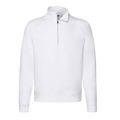 Bluza Męska Premium Z Zamkiem Błyskawicznym. Białe bluzy sportowe męskie Fruit of the Loom, bez wzorów, z bawełny, bez kołnierzyka, bez ramiączek. Za 126.99 zł.