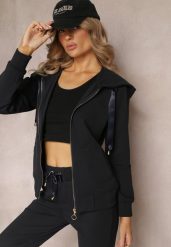Czarna Rozsuwana Bluza z Kapturem Lecua. Czarne bluzy z kapturem damskie Renee, xl. Za 74.99 zł.