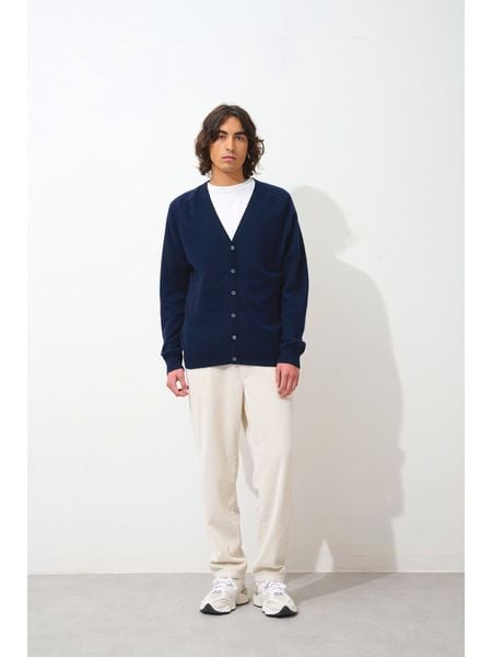 AUTHENTIC CASHMERE Kaszmirowy kardigan "Pipa" w kolorze granatowym rozmiar: M. Niebieskie kardigany męskie AUTHENTIC CASHMERE, m, bez wzorów, z kaszmiru, bez kołnierzyka. Za 437.17 zł.