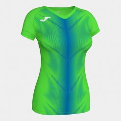 Koszulka z krótkim rękawem damska Joma Olympie. Niebieskie bluzki damskie Joma, xl, bez wzorów, z materiału, bez ramiączek. W wyprzedaży za 84.50 zł.