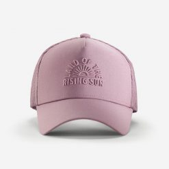 Czapka trekkingowa Travel 500 Trucker. Brązowe czapki męskie FORCLAZ, bez wzorów, z elastanu, sportowe. Za 59.99 zł.