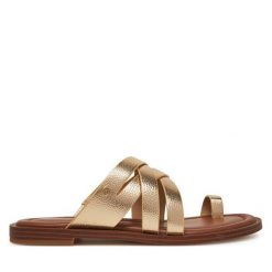 Japonki MICHAEL Michael Kors. Żółte klapki damskie MICHAEL Michael Kors, bez wzorów, bez obcasa. Za 369.99 zł.