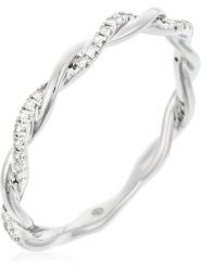 DIAMANTA Złoty pierścionek "Entrotillement" z diamentami rozmiar: 62. Szare pierścionki damskie DIAMANTA, z diamentem, złote. Za 1,066.08 zł.