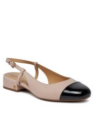MICHAEL Michael Kors Sandały Perla Flex Sling Flat 40R4PLFP1L Różowy. Czerwone sandały damskie MICHAEL Michael Kors, bez wzorów, ze skóry, bez obcasa, na słupku. Za 499.99 zł.