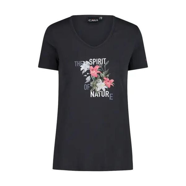 T-shirt z tkaniny technicznej damski CMP. Czarne t-shirty damskie CMP, s, bez wzorów, z tkaniny, bez kołnierzyka. Za 163.50 zł.