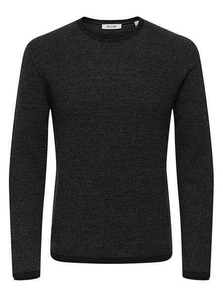 ONLY & SONS Sweter "Seric" w kolorze czarnym rozmiar: XL. Czarne swetry męskie Only & Sons, xl, bez wzorów, z bawełny, bez kołnierzyka. Za 105.63 zł.