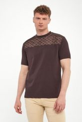 T-shirt męski z nadrukiem logo KARL LAGERFELD. T-shirty męskie Karl Lagerfeld, m, bez wzorów, bez kołnierzyka. Za 479.00 zł.