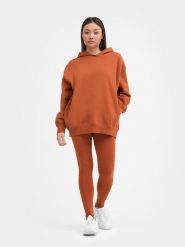 4F Legginsy dzianinowe damskie XS. Brązowe legginsy damskie 4f, xs, bez wzorów, z bawełny. W wyprzedaży za 29.99 zł.