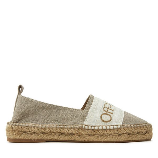 Espadryle Off-White. Brązowe espadryle damskie OFF-WHITE, bez wzorów, bez obcasa. Za 659.99 zł.