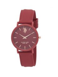 U.S. Polo Assn. Zegarek kwarcowy w kolorze bordowym rozmiar: onesize. Czerwone, analogowe zegarki damskie U.S. Polo Assn., ze stali. Za 113.99 zł.