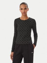 Guess Bluzka V6BP15 K7234 Szary ciemny Slim Fit. Szare bluzki damskie Guess, l, z aplikacjami, z syntetyku, bez ramiączek. Za 214.99 zł.