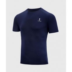 Koszulka sportowa męska Performance. Niebieskie t-shirty sportowe męskie NORDICDOTS, l, z materiału, bez ramiączek, na fitness i siłownię. Za 230.00 zł.