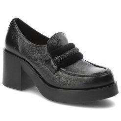 Czarne Półbuty Lemar Wygodne Skórzane Buty. Czarne półbuty damskie Lemar, bez wzorów, ze skóry, biznesowe, bez obcasa, na obcasie. Za 369.00 zł.