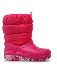 Crocs Śniegowce Classic Neo Puff Boot K 207684 Różowy. Czerwone kozaki dziewczęce Crocs, bez wzorów, z materiału, bez obcasa. Za 259.99 zł.
