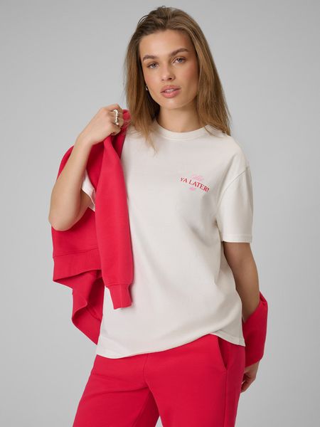 4F T-shirt loose з принтом жіночий - бежевий M. T-shirty damskie 4f, m, bez wzorów, bez kołnierzyka. W wyprzedaży za 459.90 zł.