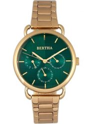 Bertha Zegarek kwarcowy "Gwen" w kolorze złoto-zielonym rozmiar: onesize. Zielone, analogowe zegarki damskie Bertha, ze stali. Za 317.73 zł.