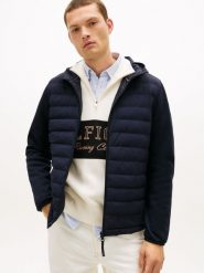 Tommy Hilfiger Bluza Mężczyźni Sztuczne włókno niebieski, L. Niebieskie bluzy z kapturem męskie Tommy Hilfiger, l, z dresówki. Za 749.95 zł.