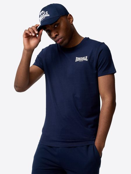 T-shirt o wąskim kroju Lonsdale Elmdon. Niebieskie t-shirty męskie Lonsdale, m, bez wzorów, z bawełny, bez kołnierzyka. Za 113.60 zł.