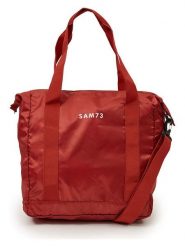 SAM73 Shopper bag "Ulenfe" w kolorze czerwonym - 40 x 45 cm rozmiar: onesize. Czerwone shopper bag damskie sam73, bez wzorów, z materiału, na ramię, bez dodatków. Za 70.08 zł.