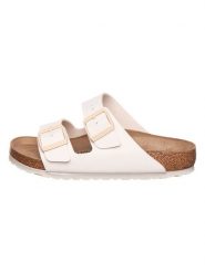 Birkenstock Klapki "Arizona" w kolorze kremowym rozmiar: 40. Brązowe klapki damskie Birkenstock, bez wzorów, bez obcasa. Za 367.14 zł.