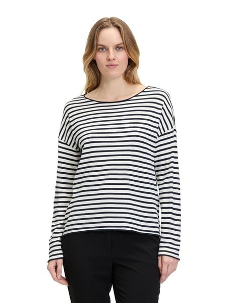 BETTY & CO Sweter w kolorze granatowo-białym rozmiar: 46. Białe swetry klasyczne damskie Betty & Co., bez kołnierzyka. Za 66.47 zł.