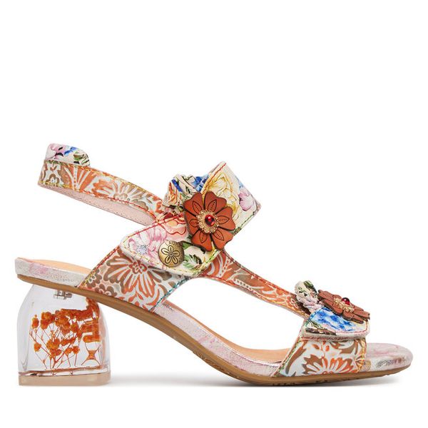 Sandały Laura Vita. Brązowe sandały damskie Laura Vita, bez wzorów, bez obcasa, na słupku. Za 429.99 zł.