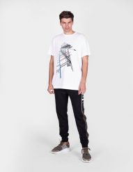 Les Hommes T-shirt "City" | URG820P UG814 | Oversized T-Shirt | Mężczyzna | Biały. Białe t-shirty męskie Les Hommes, m, bez wzorów, z bawełny, bez kołnierzyka. W wyprzedaży za 259.00 zł.